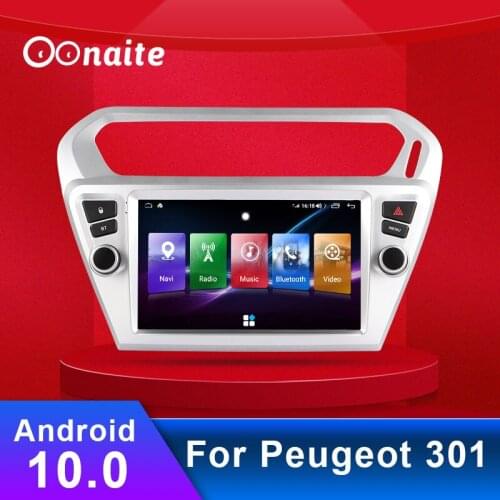 For Peugeot 301 9" Car Radio Bluetooth GPS Navigator MP5 Player FM Stereo AUX RCA Audio Supports Android Latest Map Sat Nav
