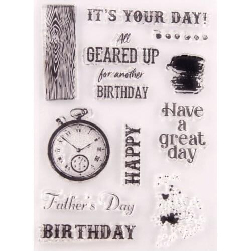 Fathers Day Birthday Clear Stamp /Seal for DIY Scrapbooking/photo Album Decorative Clear Stamp Sheets