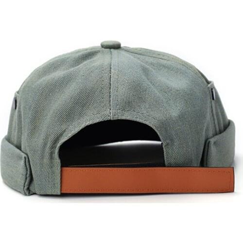 Men Women Hat Casual Sailor Mechanic Brimless Solid Color Spring Cap Melon skin hat watermelon summer wild fashion Boundless