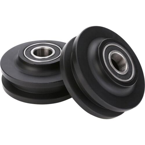 2pcs Black POM Sliding Barn Door Wheel Bathroom Door Window Roller Pulley Cabinet Wardrobe Wheel Durable Hardware Accessories
