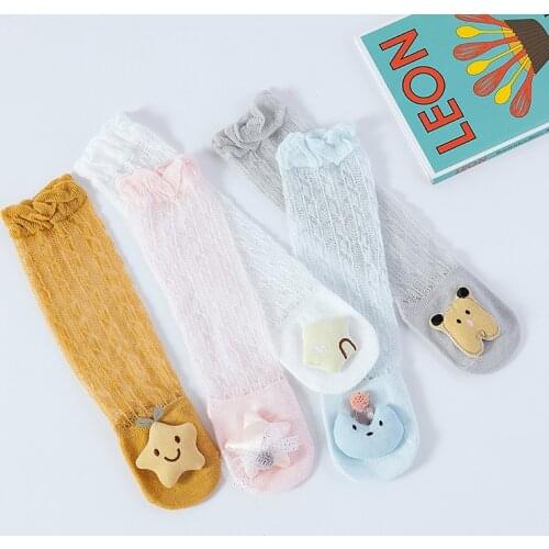 Summer New Childrens Mosquito Socks Baby Doll Socks Baby Socks Over The Knee Socks Ultra-Thin Mesh Mosquito Socks