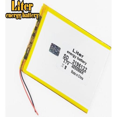 Best battery brand 3.7V 4850 mAh Li-polymer rechargeable Battery Lithium Li-Po 3195122 for Mobile Power MP5 Tablet PC GPS P