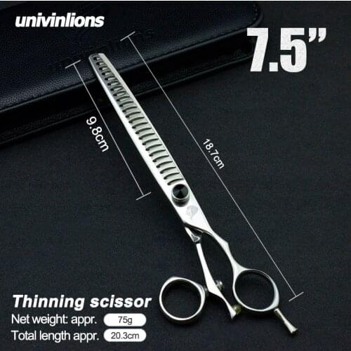 7.5" Pet Dogs Grooming Scissors Rotating Swivel Thinning Scissors Thinning Rotary Shear Rotating Thumb Shears Animals Coiffure