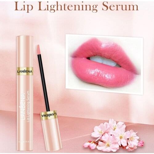 LANBENA Lip Lightening Serum Lip Lightening For Dark Lips Reduce Pigmentation Pink Lips Moisturizing Lip Plumper Pink Lip Care