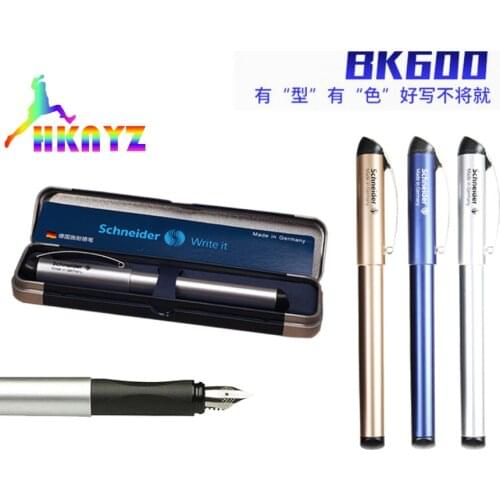 1sets Germany Schneider BK600 3 Colors Optional 0.5mm Fountain Pen Two-way Signing Pen Students Office Ink Pen Gift Box