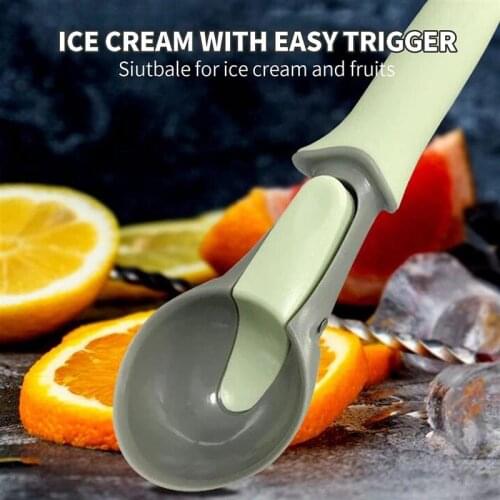 Plastic Ice Cream Scooper Stacks For Frozen Yogurt Fruit Jelly Kitchen Tools Ice Cream Spoon Ball Digger Dessert Spoon