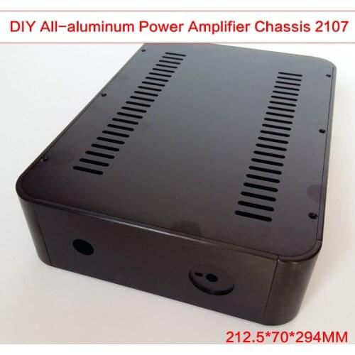 KYYSLB 212.5*70*294MM All-aluminum Power Amplifier Chassis DIY Power Supply Case Audio Shell Amplifier Box Rounded Corners