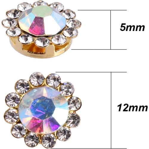 20 / 50pcs12mm sew on rhinestone metal lace inlaid crystal / crystal AB is used for DIY clothing shoes hat decoration