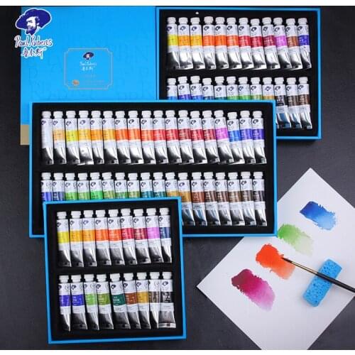 Rubens Caroline 5ml Watercolor Pigment Set Tubular Transparent Beginner Student Hand-painted Drawing Art Supplies Stationery