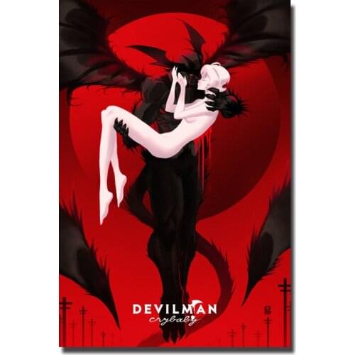 Devilman Crybaby Japan Anime Comic Movie Art Prints Silk Canvas For Wall Pictures Room Decoration-001