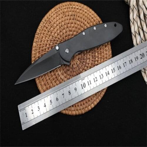 Krshaw1660 Quick Opening Folding Knife 8cr17mov Sharp Blade All Steel Handle Camping Survival Outdoor EDC Tool Gift For Men