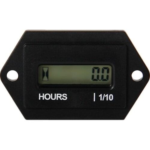 Digital LCD Resettable Hour Meter DC 4.5-90V For Snowmobile Jet Ski Any Engine Lawn Mower Tractor Truck Forklift Marine Marine A