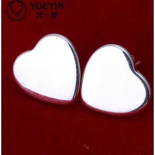Cute earrings Wholesale chaep silver plated stud earrings for women fashion wedding jewelry auskarai inaures