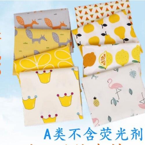 1 Piece 100cm*160cm Geometry Cartoon Cotton Fabric Patchwork For Sewing Material Homemade For Cloth Dress Doll Free Shipping