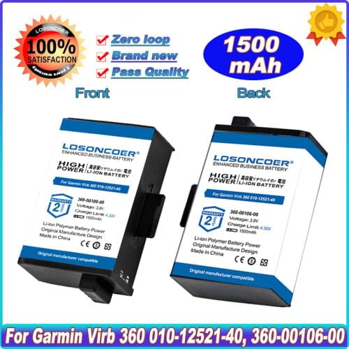 1300mAh 010-12389-15 361-00087-00 Battery For GARMIN Virb Ultra Virb Ultra 30 Virb Ultra 30 HD Action Batteries