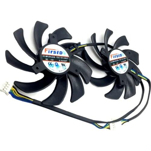 2pcs/lot FDC10H12S9-C 85mm for Sapphire HD6850 HD6970 HD7870 2G HD7950 HD7970 Graphics Card Cooler VGA Card cooling fan DC 12V