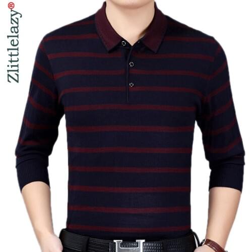 2020 Brand Casual Luxury Fitness Long Sleeve Polo Shirt Men Poloshirt Jersey Striped Mens Polos Tee Shirts Dress Fashions 93031
