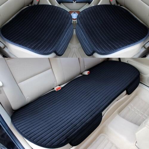 3pcs/set Car Seat Cover Front Rear Flocking Cloth Cushion Auto Accessories Universa Seat Protector Mat Pad Keep Warm in Winter