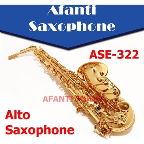 Afanti Music Eb tone / Brass body / Gold finish Alto Saxophone (ASE-322)
