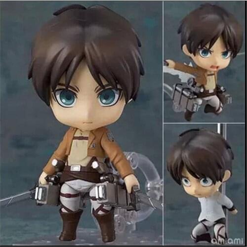 Anime Attack on Titan Eren Jaeger 375 PVC Action Figure Statue Collection Model Kids Toys Doll Gift 10cm