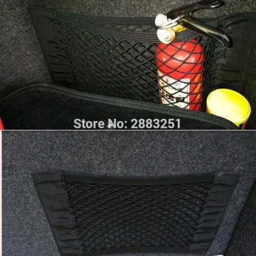 Car Styling Car Rear Trunk Back Seat Elastic String Net Mesh Storage Bag for SEAT cover leon ibiza altea alhambra Accessories