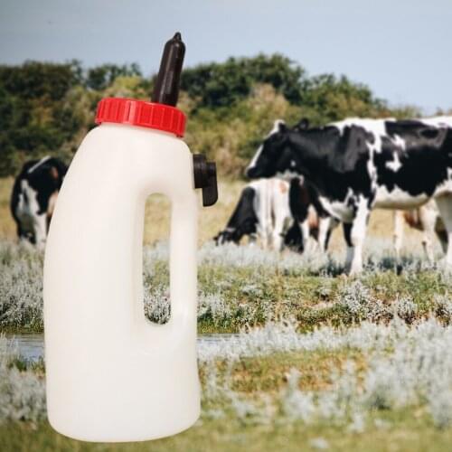 4L Cow Calf Milk Feeding Bottle Adjustable Flow Detachable Nipple Drinker Teat Feeder Feeding Tools