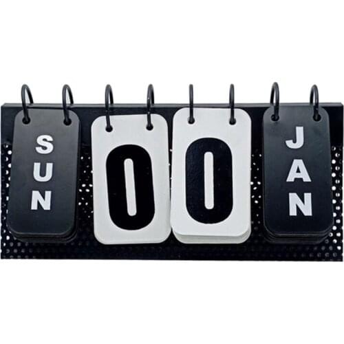 Flip Clock Retro Vintage Style,Office Vintage Home Calendar Cafe Desktop Decorative Rustic Ornaments DIY Flip