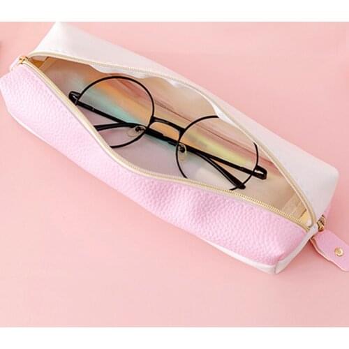 Fashionable School Pencil Cases Kawaii School Case Pens For Girls Stationery Holder Cosmetic Case For Brushes Fluffy Pencilcase