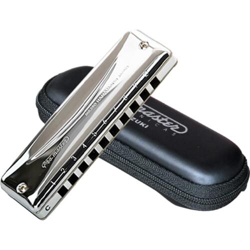 Suzuki MR-350 Promaster Deluxe 10-Hole Diatonic Harmonica / Blues Harp Professional Harmonica, Key of C [Free shipping]