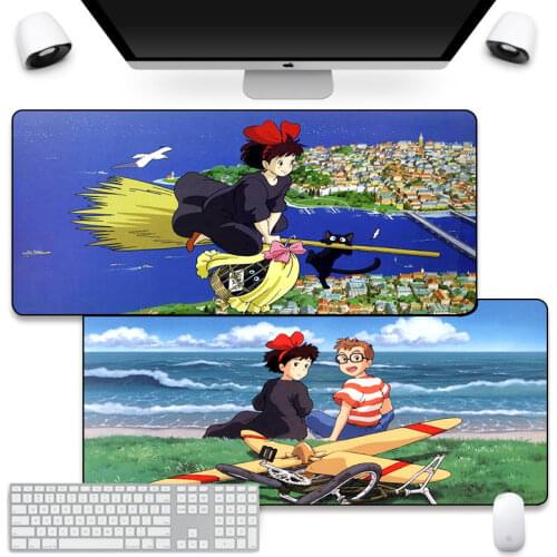 40*90CM Anime KiKi Delivery Service Mouse Pad Comtuper DeskMat LargeMousepad Carpet Gaming Accessoroes Laptop Gamer Keyboard Mat