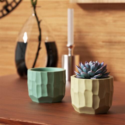 Round Concrete Mold DIY Flower Pot Cement Mould Succulent Plants Decorating Tool