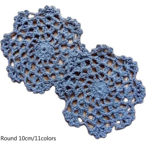 HOT lace cotton crochet Placemat Table place Mat cloth drink Doily Cup dish Coaster mug Christmas dining Pad tea coffee kitchen