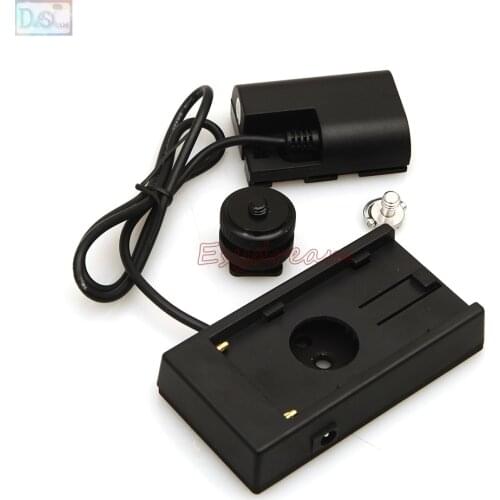 LP-E6 E6 Dummy Battery Adapter + F970 F960 Power Supply Plate Mount for Canon 5D 7D Mark II III IV 6D 60D 70D 80D 5DS R