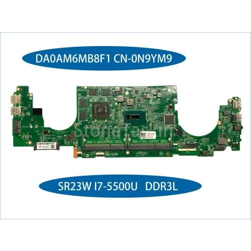 Best Value CN-0N9YM9 for Dell Inspiron 7548 Laptop Motherboard DA0AM6MB8F1 SR23W I7-5500U 216-0855000 DDR3L 100% Tested