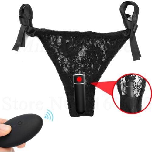 Remote Control Powerful Lace Panty Vibrator Strap on Underwear Clitoral Invisible Vibrating Egg Sex Toys For Women Couples