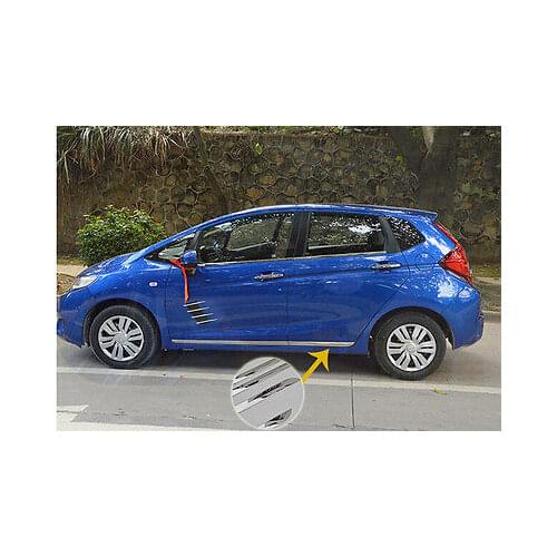 Stainless steel Door Side Body Molding Trim 4pcs For Honda FIT JAZZ 2014 - 2018