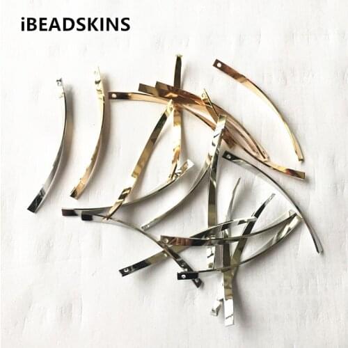 New arrival! 50x3mm 100pcs/lot Copper material geometric Twisted rectangle-shape charm for earring/jewelry DIY ( as shown)