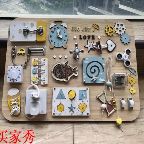 Trabajo juguete esencial educativo, tablero sensorial para niños pequeños