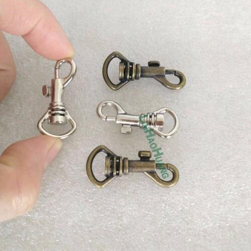 Wholesale 50pcs 11mm Small Silver/Antique brass Alloy Swivel Clasps Snap Key Hooks DIY Key Chain Ring Free Shipping Hook-11MM