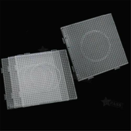 Clear Square Pegboards Board 5MM For Perler Hama Beads Peg Board Kids Toys