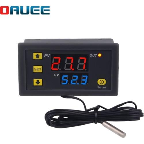 Temperature Controller Mini Digital Thermostat Regulator Heating Cooling Control Thermoregulator Sensor power 12V 24V 110-220V