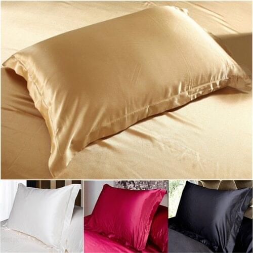 100% Double Face Envelope Silk Pillow Case Silk Pillowcase Camel White Black Silk Satin Pillow Case Multiple Colors, 48*74 cm