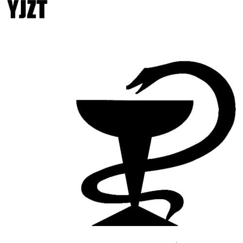 YJZT 14CM*14.5CM Simple Snake Unusually Nifty Artistic Cool Vinyl Decal Car Sticker Black/Silver C19-1081