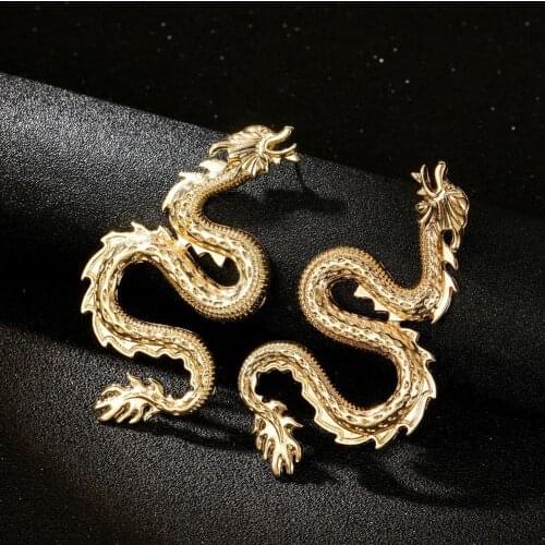 Stylish Earrings for Women Curved Dragon Shape Stud Earrings for Women Ear Stud Earrings Jewelry Ladies Earings Party Jewelry