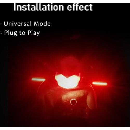 Karcle 2/4PCS 24LED Turn Signals Tail Light Motorcycle LED Flowing Water Flashing Blinker Brake/Running Light DRL Flasher Lamp