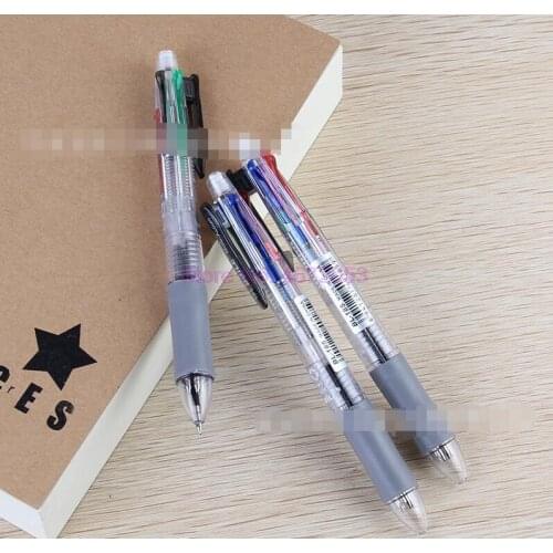 200pcs 5 in 1 Multicolor Pen Kawaii Marker Pens Include 4 Colors Ballpoint Pen And 1 Automatic Pencil for Students Stationery