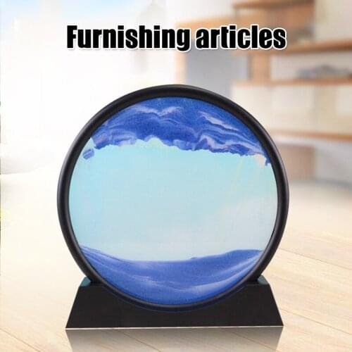 3d Scenery Painting Hourglasses Moving Liquid Sand Glass Frame Home Desktop Decor Drop Shipping Decoration