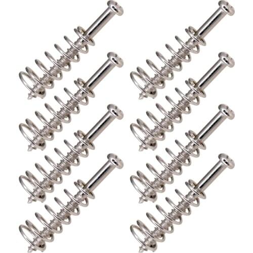8pcs Metal Electric Guitar Bass Neck Joint Plate Mounting Screws Pickups Adjust Height Screws with Springs for Guitar Parts