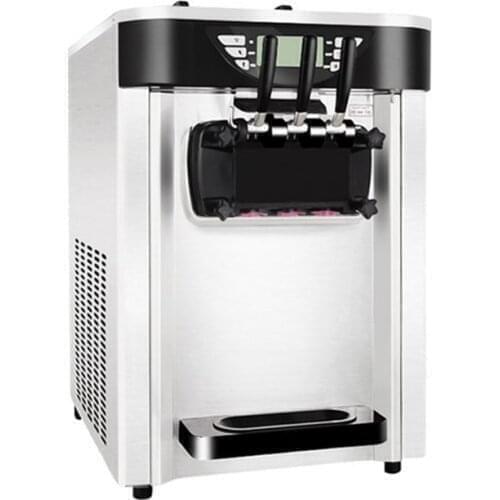 Three-color commercial desktop soft ice cream machine 220V/100vvertical make ice cream intelligent sweetener ice cream maker 1pc