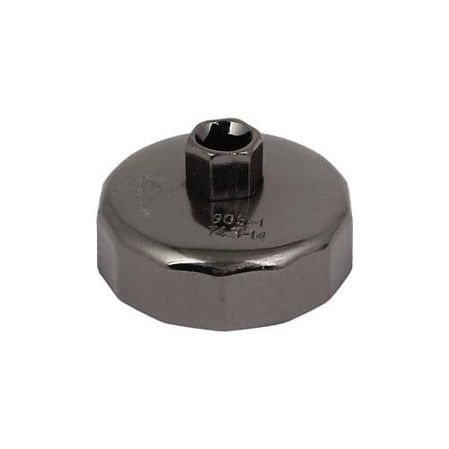 Auto Car 1/2" Drive 74.3mm 14 Flutes Oil Filter Cap Wrench Socket Cup